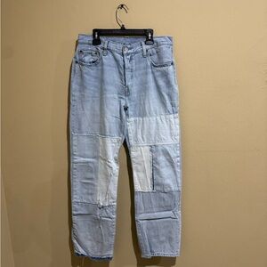 Levi’s Women’s Patchwork Light Blue Jeans